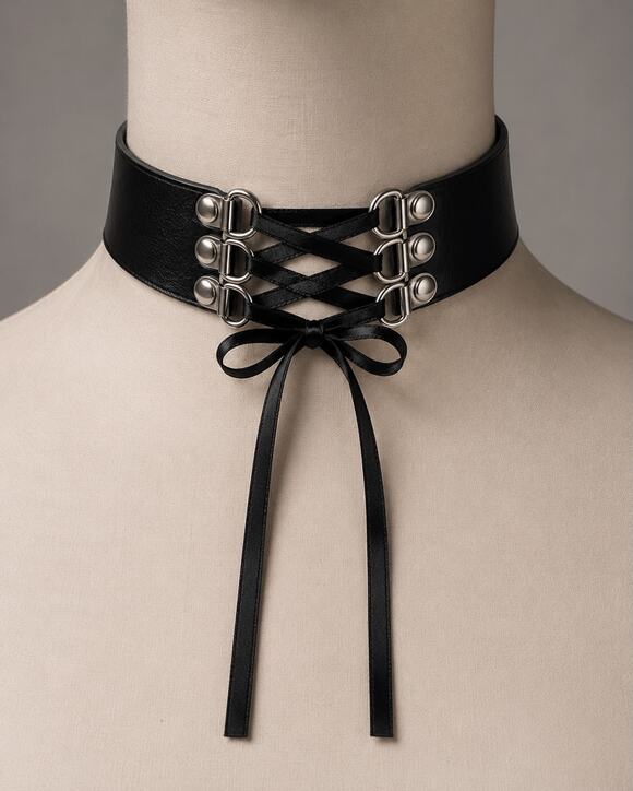 Unbranded Jewelry - 1pc Gothic Whimsygoth Punk Style Black Choker Chain Choker Necklace Gothic Emo